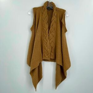 Sunday in Brooklyn Open Front Braided Waterfall Cardigan